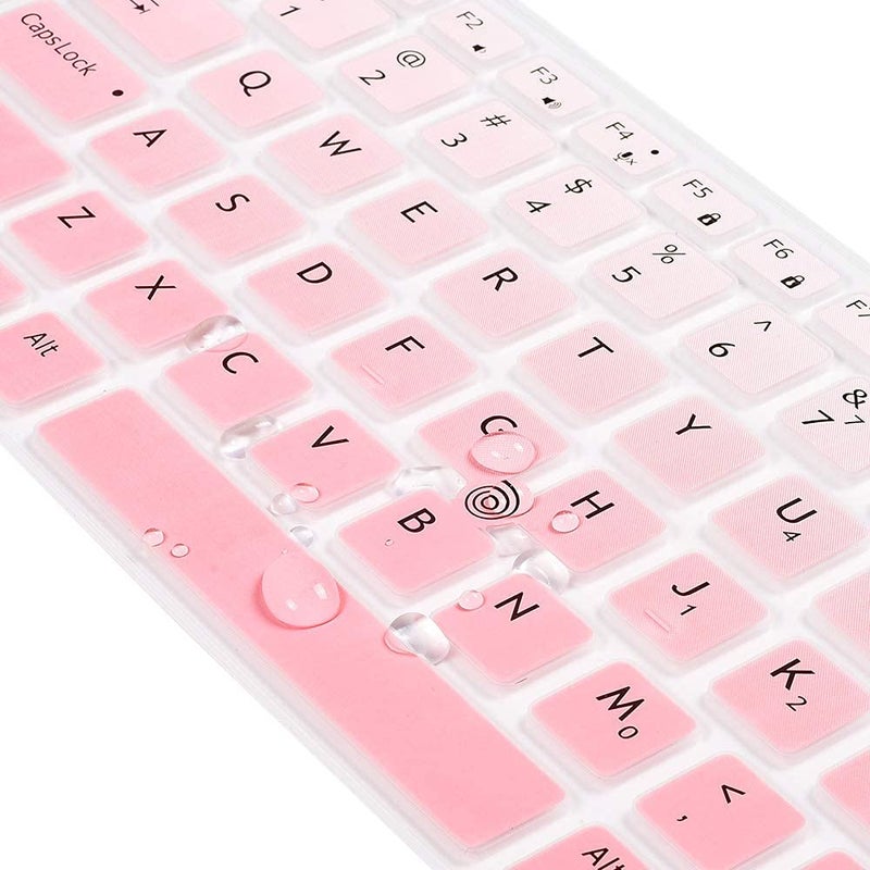 imComor Keyboard Cover Skin for Dell Latitude 5480 5490 7490, Dell 3340 E3340 E7450 E7470 E5450 E5470 E5491 E7480 Laptop Silicone Keyboard Cover Keyboard Protector, Ombre Pink (US Layout, with Pointing) - Image 4